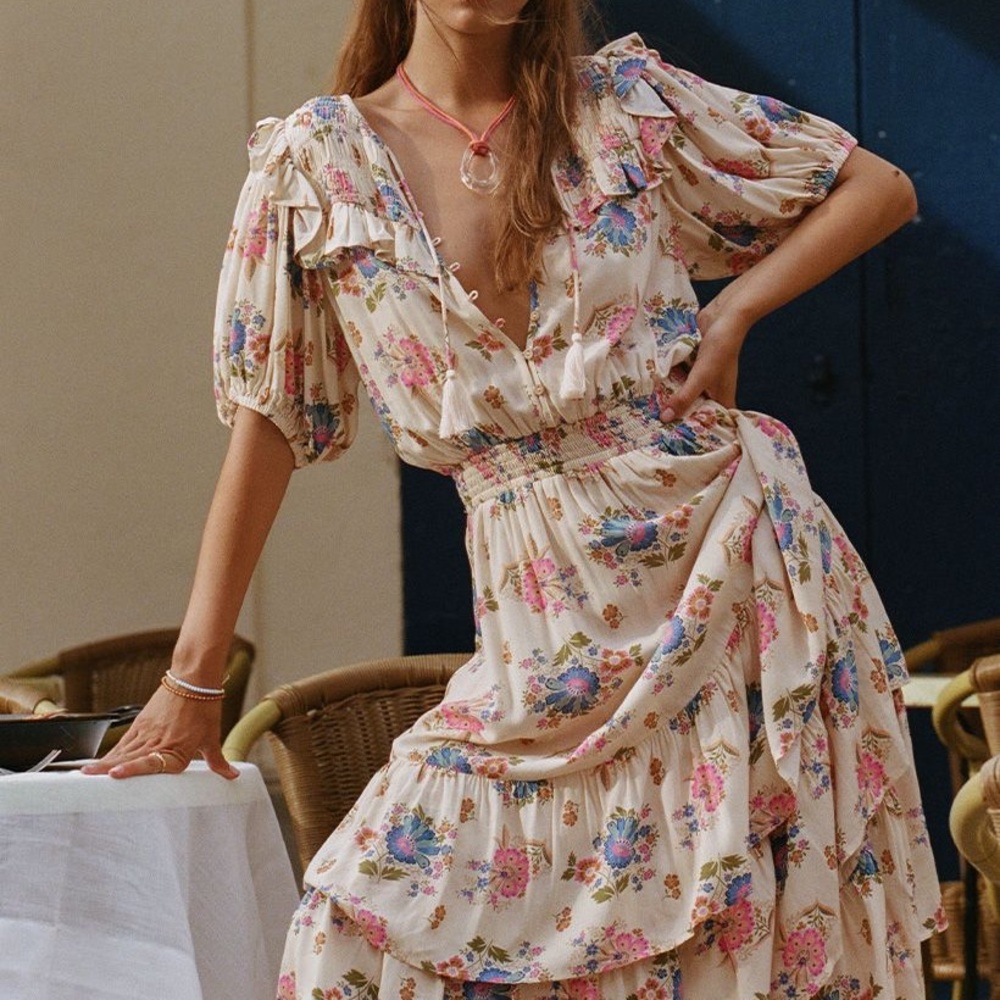 SPELL Solstice Ruffle Gown - Picture 2 of 4